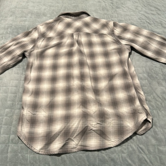 Carhartt Flannel Button Down Shirt, Brown, Cream, Gray, Size S - Picture 3 of 9